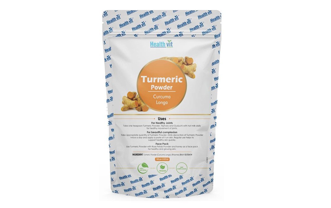 Health Vit Turmeric Powder (Curcuma Longa)   Pack  100 grams